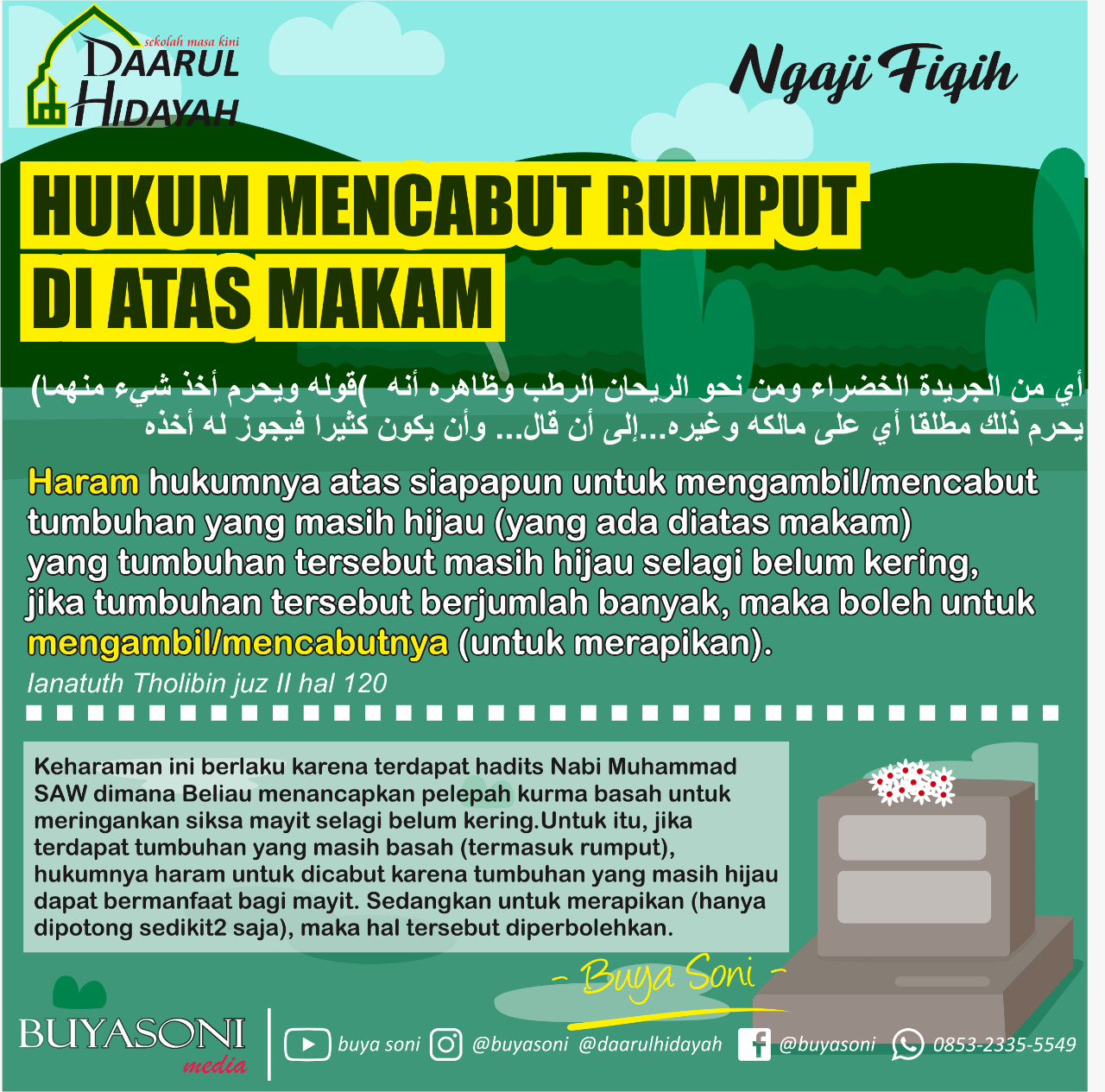 HUKUM MENCABUT RUMPUT DI ATAS MAKAM