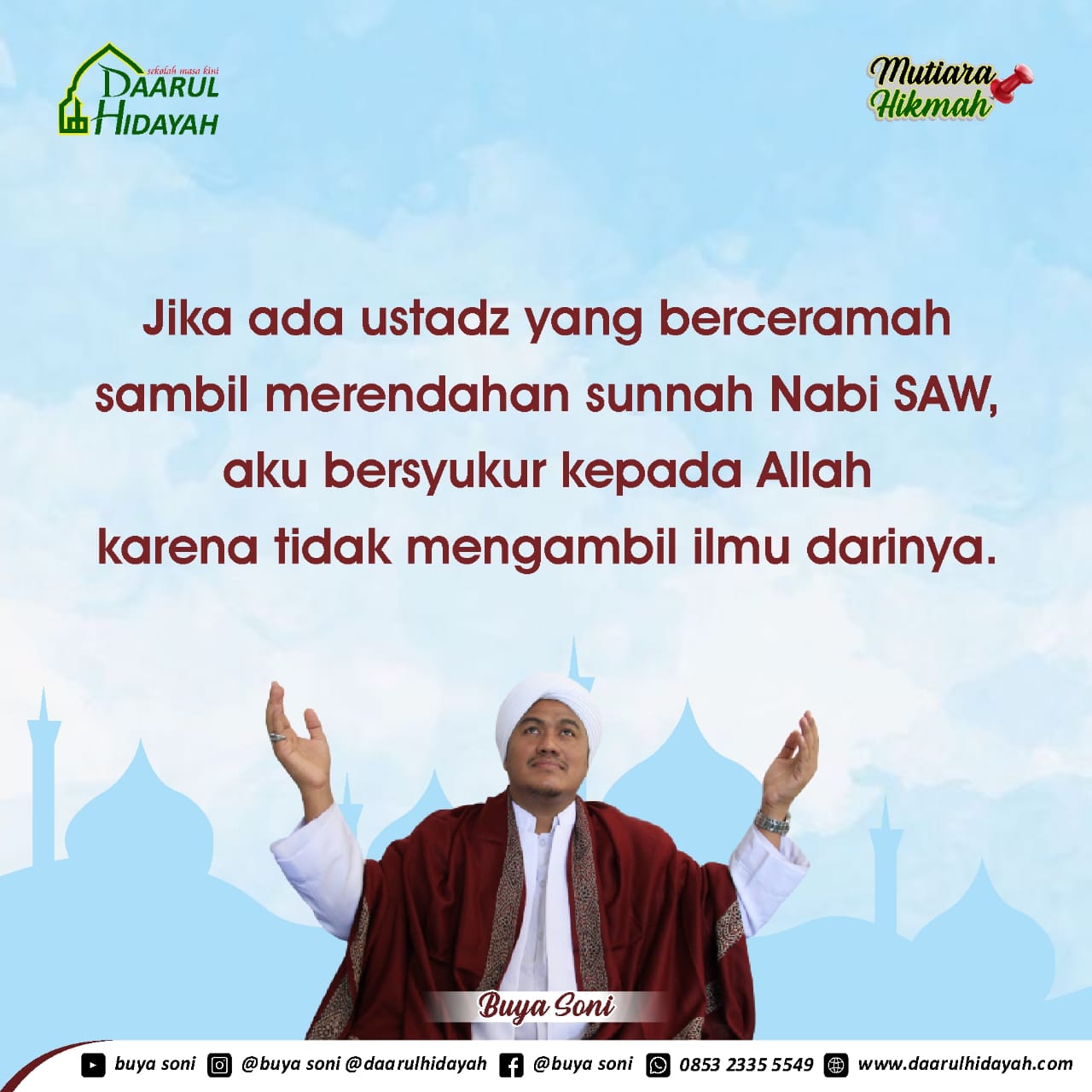 Berceramah sambil merendahan sunnah Nabi SAW