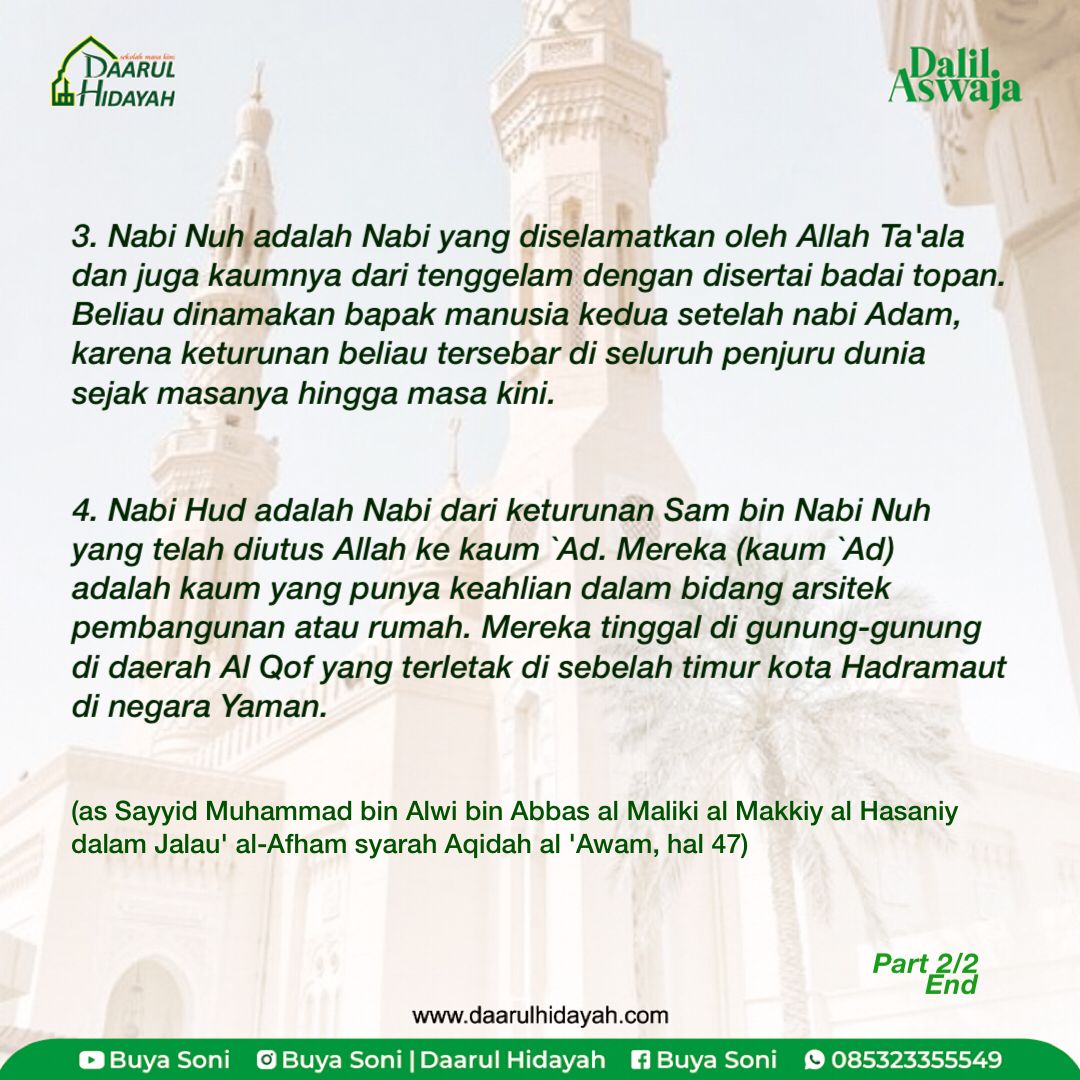 Nama Nama Rosul di dalam Al-Quran : (Part 1: Nabi Adam as,Idris as,Nuh as,Hud as)