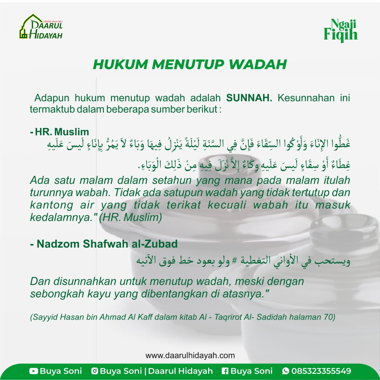 HUKUM MENUTUP WADAH