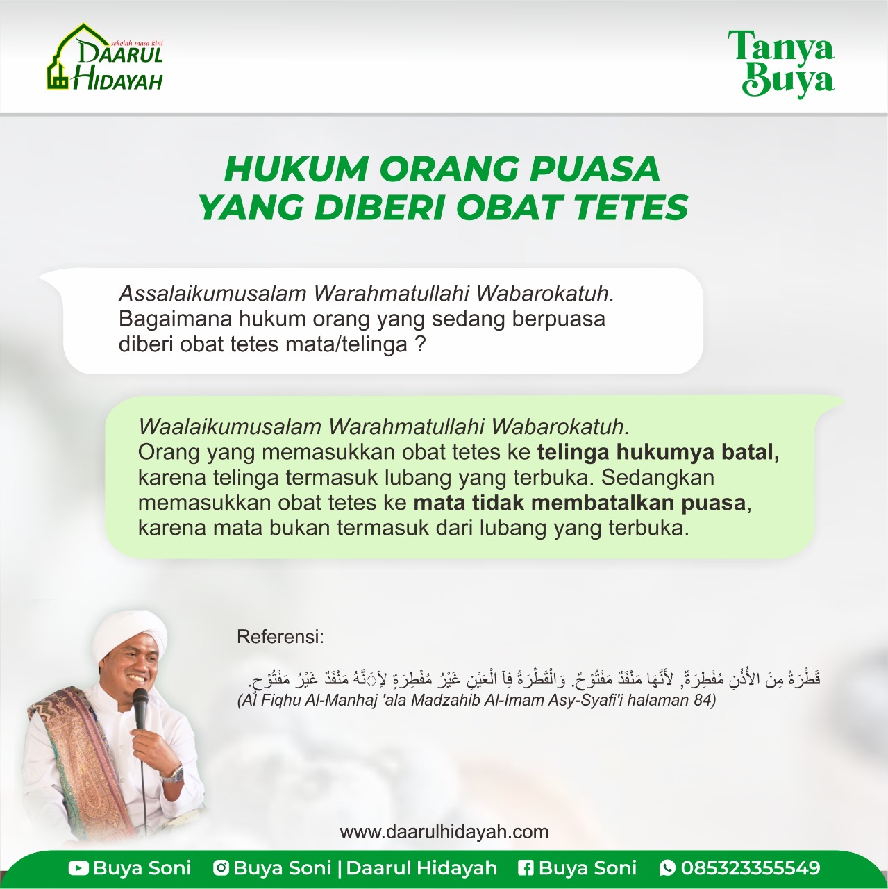HUKUM ORANG PUASA YANG DIBERI OBAT TETES