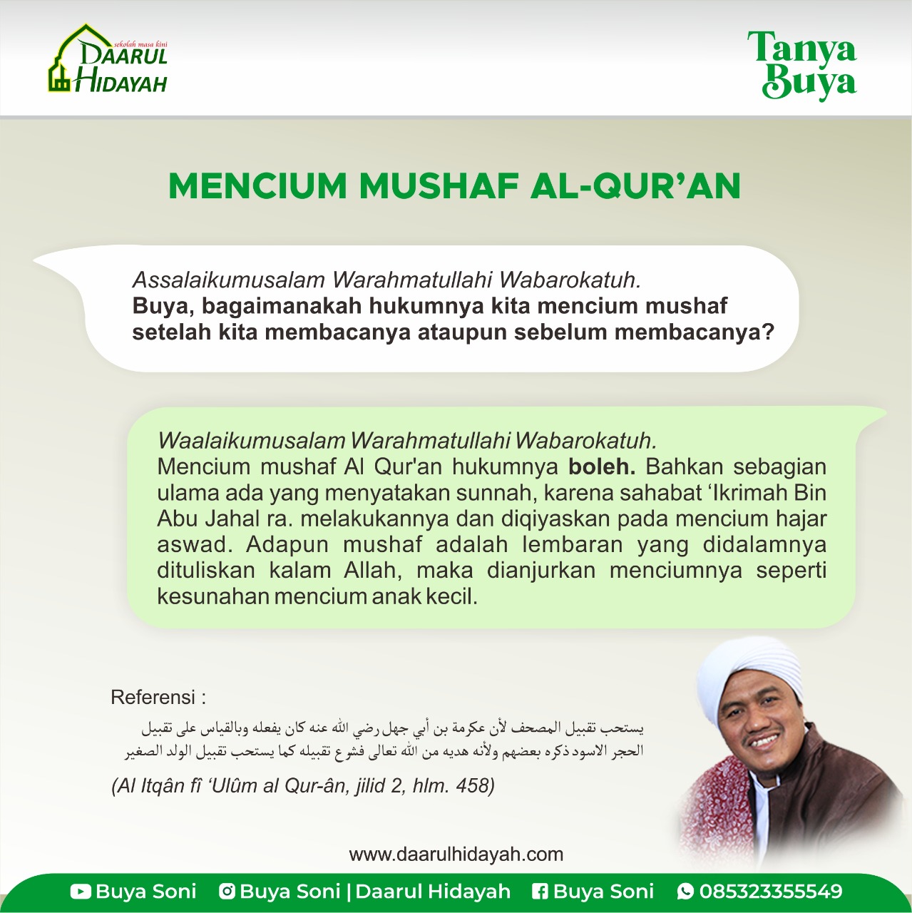 MENCIUM MUSHAF AL-QUR'AN