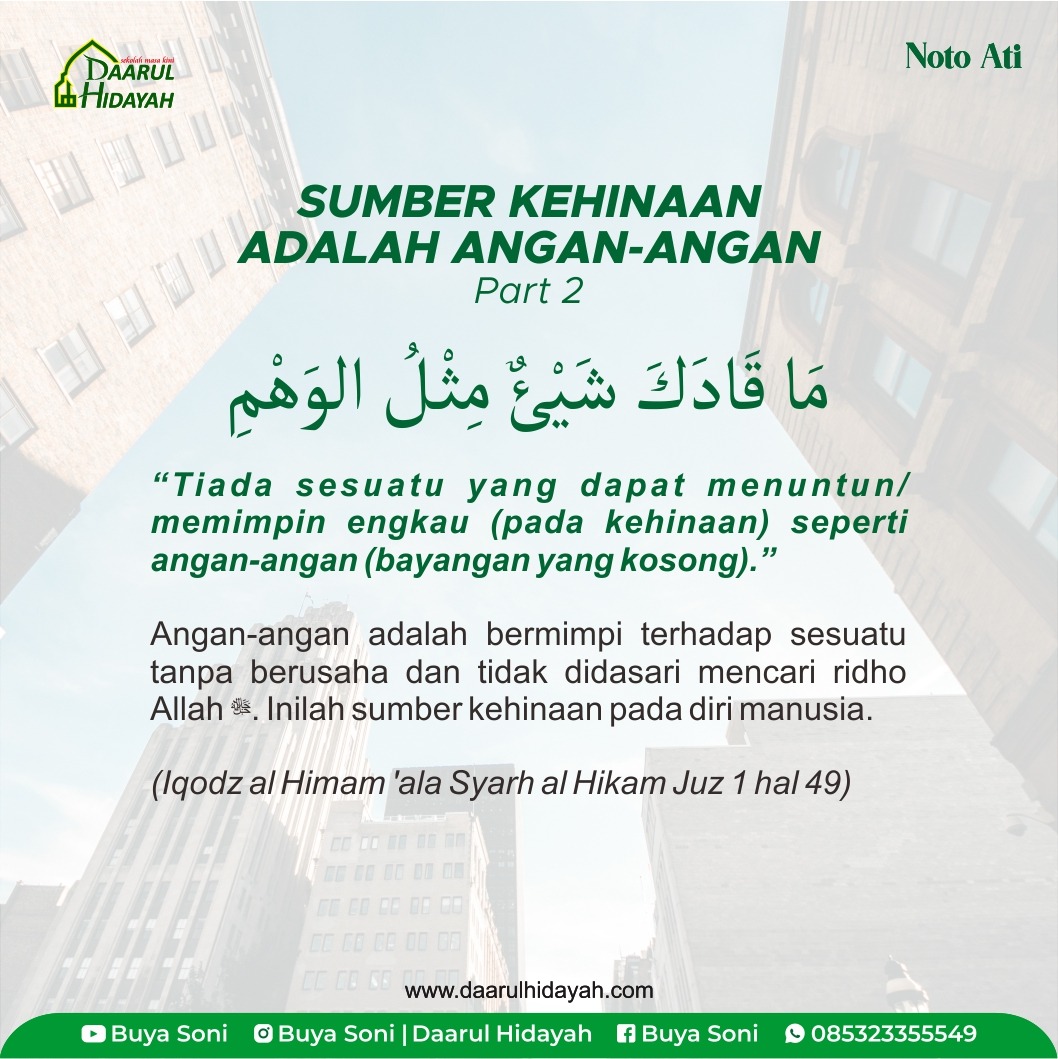 SUMBER KEHINAAN ADALAH ANGAN-ANGAN Part 2