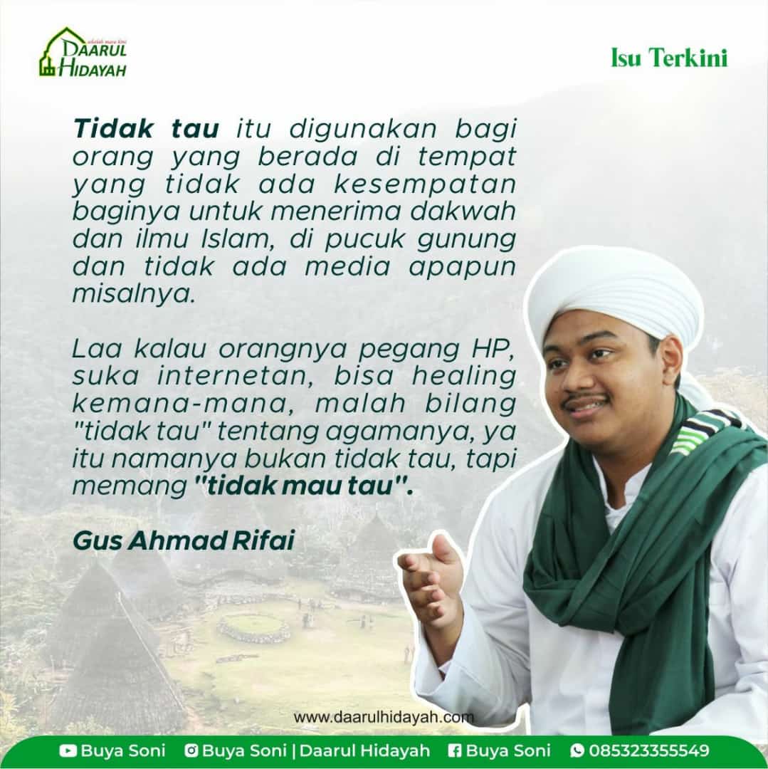 Antara tidak tahu dan tidak mau tahu