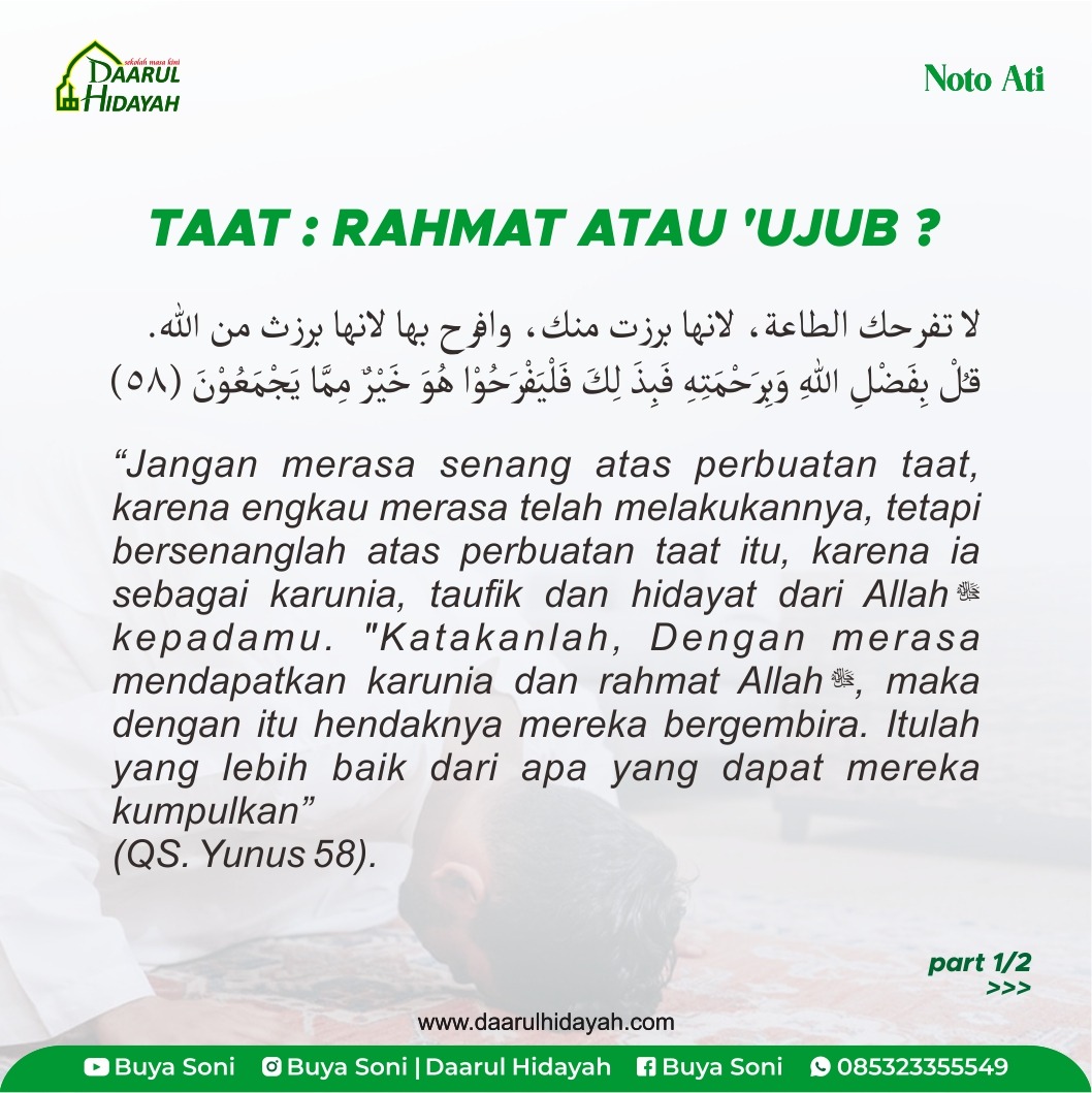 TAAT : RAHMAT ATAU 'UJUB ?