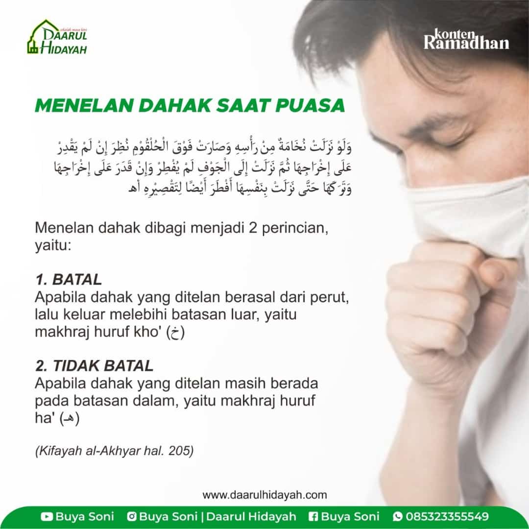 MENELAN DAHAK SAAT PUASA