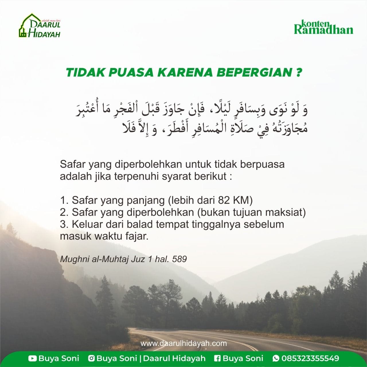 TIDAK PUASA KARENA BEPERGIAN ?