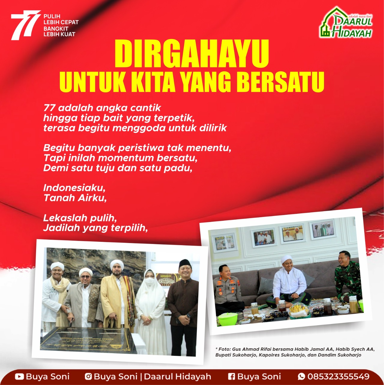 Dirgahayu untuk Kita yang Bersatu
