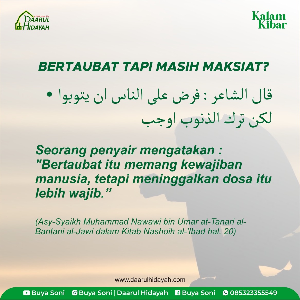 BERTAUBAT TAPI MASIH MAKSIAT ?