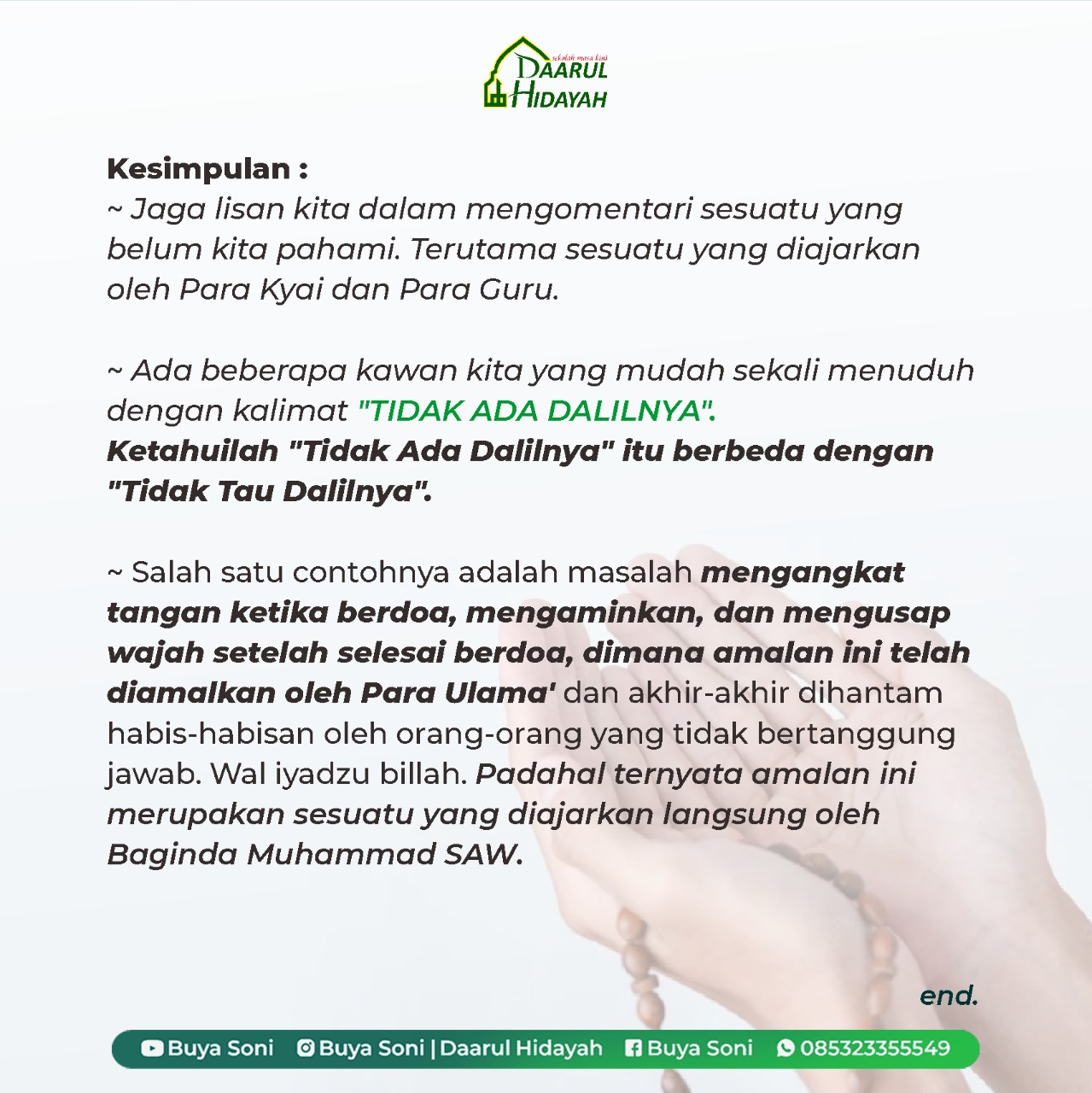 Mengaminkan doa BID'AH ! BENARKAH ? Part 2