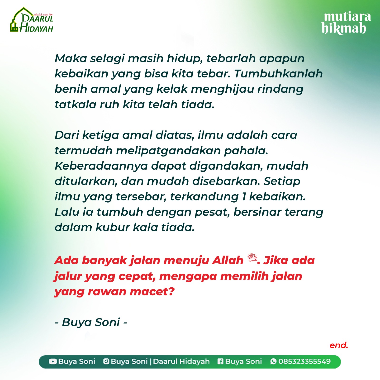 Membangun Pelita di Alam Kubur