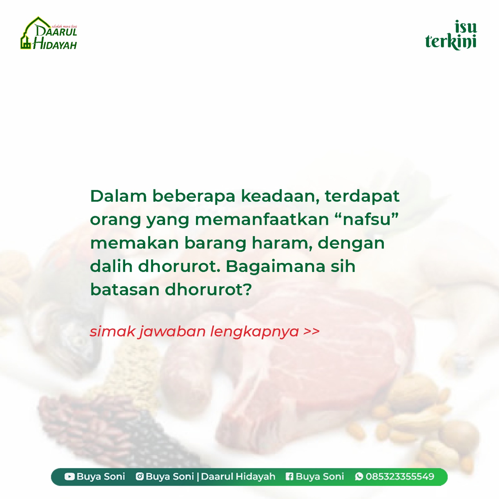 Kok Makan Haram ? Kan Dhorurot !