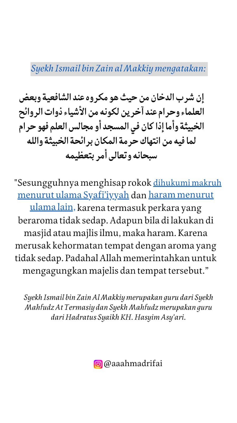Matikan rokomu ketika bermaulid,majelis ilmu,dan di dalam Masjid